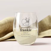 Personalisierter Hund Wein Glas Französischer Bull