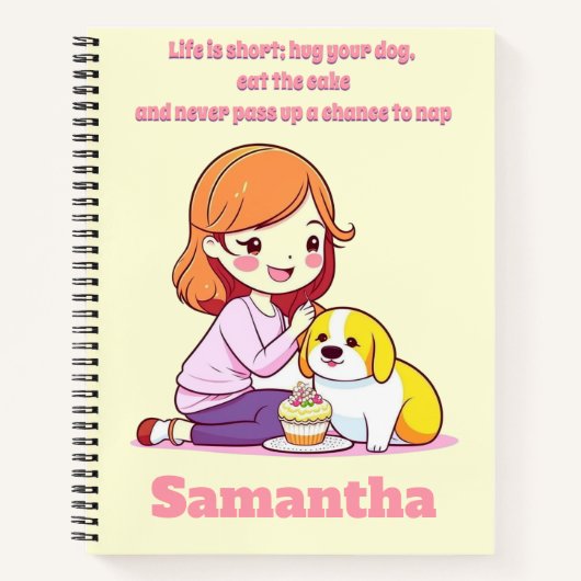 Personalisierter Hund Welpengeschenk Notizblock (Vorderseite)