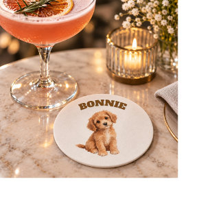 Personalisierter Hunde-Foto-Untersetzer Individu Runder Pappuntersetzer