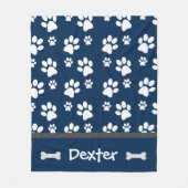 Personalisierter Hunde-Geschenkpapier Drucke für H Fleecedecke (Vorderseite)