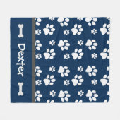 Personalisierter Hunde-Geschenkpapier Drucke für H Fleecedecke (Vorderseite (Horizontal))