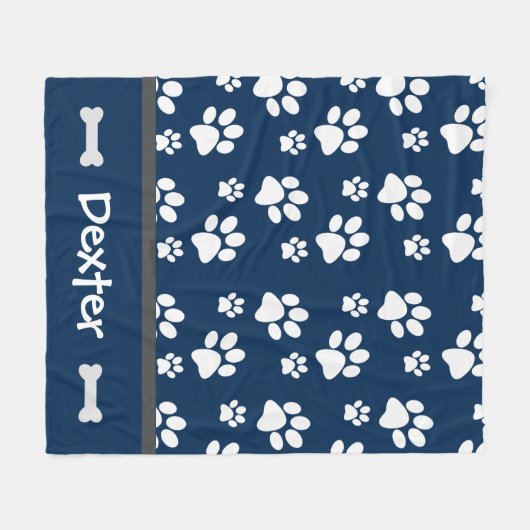 Personalisierter Hunde-Geschenkpapier Drucke für H Fleecedecke (Vorderseite (Horizontal))