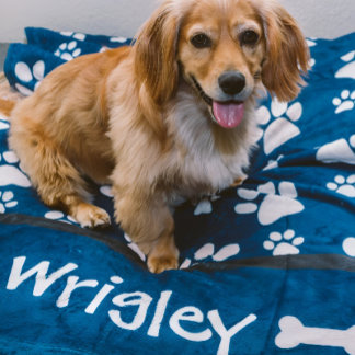 Personalisierter Hunde-Geschenkpapier Drucke für H Fleecedecke