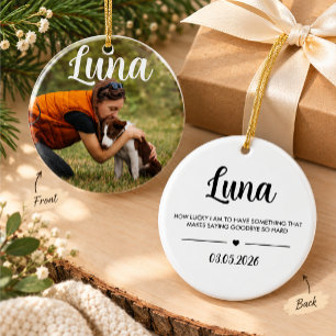 Personalisierter Hunde-Liebhaber-Weihnachtsschmuck Keramik Ornament