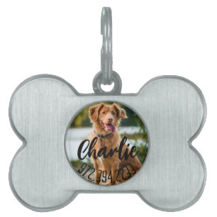 Personalisierter Hunde Name & Telefonnummer Tiermarke