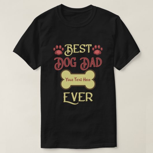 personalisierter Hunde Vater- Hundebesitzer Vatert T-Shirt (Design vorne)