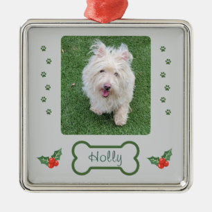 Personalisierter Hunde-Weihnachtsschmuck Ornament Aus Metall