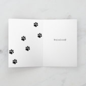 Personalisierter Hundedad Foto Vathetag Karte (Innenseite)