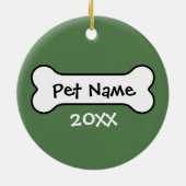 Personalisierter HundeFoto-Rahmen - DOPPELSEITIG Keramik Ornament (Hinten)