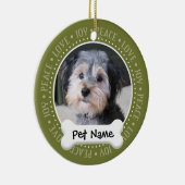 Personalisierter HundeFoto-Rahmen - EINSEITIG Keramikornament (Rechts)