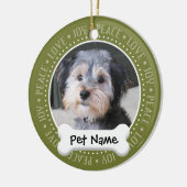 Personalisierter HundeFoto-Rahmen - EINSEITIG Keramikornament (Links)
