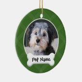 Personalisierter HundeFoto-Rahmen - EINSEITIG Keramikornament (Rechts)