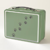 Personalisierter Hundefreund Mittags-Box Metall Brotdose (Rückseite)