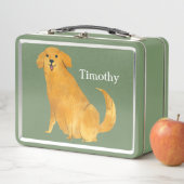 Personalisierter Hundefreund Mittags-Box Metall Brotdose (Beispiel)