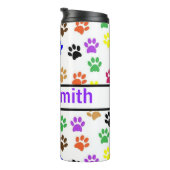 Personalisierter Hundefreund trinkt Geschwätz Thermosbecher (Nach rechts gedreht)