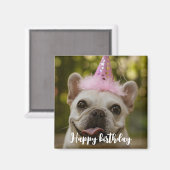 Personalisierter Hundegeburt Magnet (Vorderseite/Rückseite)