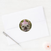 Personalisierter Hundegeburt Runder Aufkleber (Umschlag)
