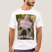 Personalisierter Hundegeburt T-Shirt (Vorderseite)