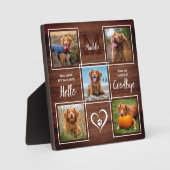 Personalisierter Hundegedanke 5 Bildkollektion Fotoplatte (Vorderseite)