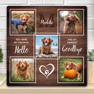 Personalisierter Hundegedanke 5 Bildkollektion Fotoplatte