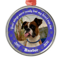 Personalisierter Hundegedanken Blue Paw Print