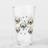 Personalisierter Hundehund Foto Collage Glass Cup Glas (Rückseite)