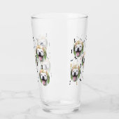 Personalisierter Hundehund Foto Collage Glass Cup Glas (Links)