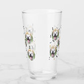 Personalisierter Hundehund Foto Collage Glass Cup Glas (Rechts)