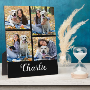 Personalisierter Hundehund-FotoCollage Fotoplatte