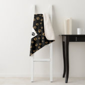 Personalisierter Hundekatzen Haustier schwarz und  Sherpadecke (Beispiel)