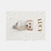 Personalisierter Hundeklatsch mit dem Namen Ihres  Fleecedecke (Vorderseite (Horizontal))