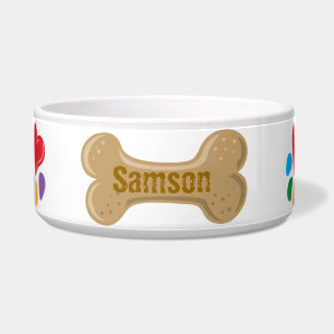 Personalisierter Hundeknochen Napf