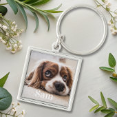 Personalisierter Hundeliebhaber des Fotos Schlüsselanhänger