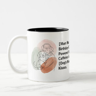 Personalisierter Hundemama-Kaffeebecher zum Geburt Zweifarbige Tasse