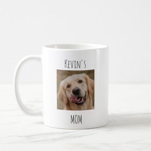 Personalisierter Hundemutter-2-Foto-Becher | Indiv Kaffeetasse (Links)