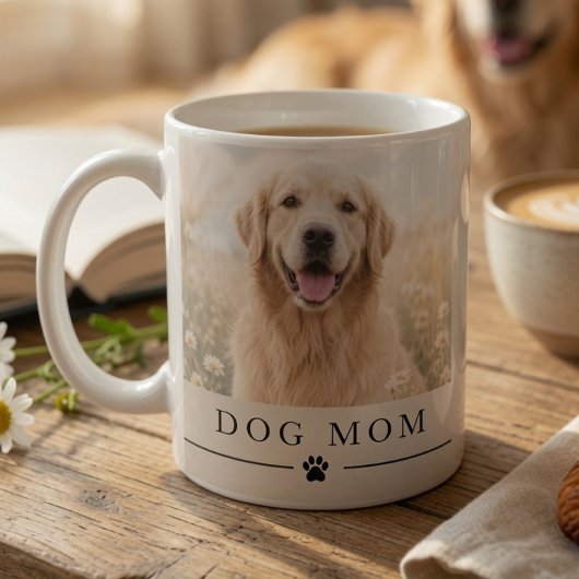Personalisierter Hundemutter-Foto-Becher | Benutze Kaffeetasse