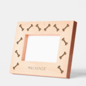 Personalisierter Hundename Fun Knochen Geätzte Rahmen (Links)