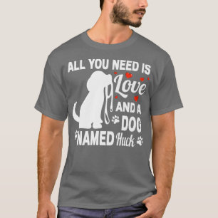 Personalisierter Hundename Huck Niedlicher Hund T-Shirt