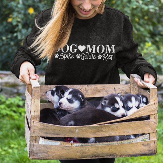 Personalisierter Hundename Mama-Geschenk Sweatshirt