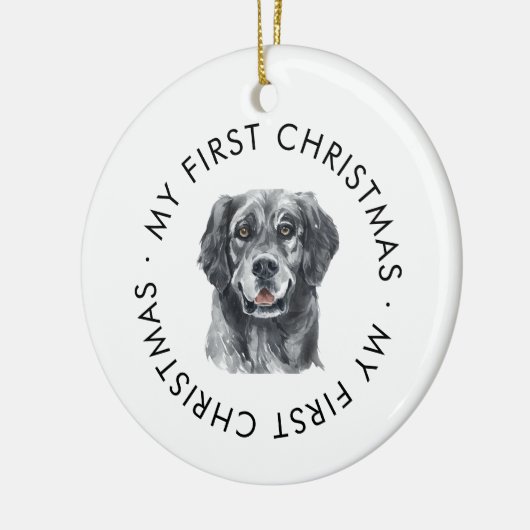 Personalisierter Hundename Retriever Mein erstes W Keramik Ornament (Links)