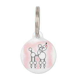 Personalisierter Hundename Tags von White Toy Pood Haustiermarke