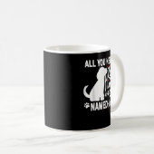 Personalisierter Hundenname Engel Niedlich Hunde Kaffeetasse (VorderseiteRechts)