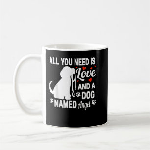 Personalisierter Hundenname Engel Niedlich Hunde Kaffeetasse