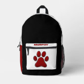 Personalisierter Hundepapierdruck Bedruckter Rucksack (Vorderseite)