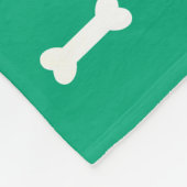 Personalisierter Hundepaw Blankon grün drucken Fleecedecke (Ecke)