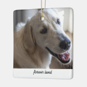 Personalisierter Hundeschenker Keramikornament (Links)