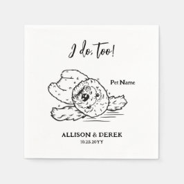 Personalisierter Hundeschlittenhochzeit Serviette