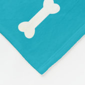 Personalisierter Hundeschlittenpfoten Drucklehne A Fleecedecke (Ecke)