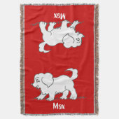 Personalisierter Hundeschuh Decke (Vorderseite Vertikal)