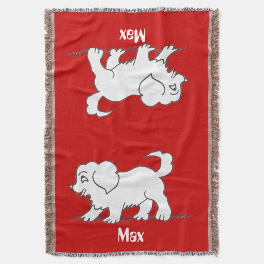 Personalisierter Hundeschuh Decke (Vorderseite Vertikal)